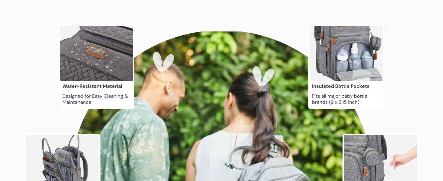 Diaper Bag Backpack - Baby Essentials Travel Tote - Multi Function Waterproof Diaper Bag, Travel Essentials Baby Bag with Changing Pad, Stroller Straps & Pacifier Case - Unisex, Army Green,free and fast delivery.