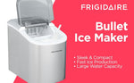 FRIGIDAIRE EFIC189-Silver Compact Ice Maker, 26 lb per Day, Silver (Packaging May Vary), Free shipping