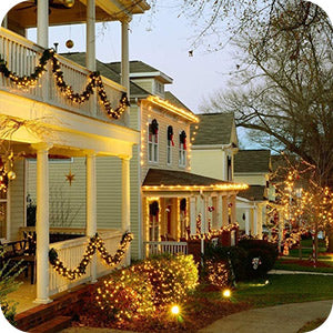 Solar String Lights Outdoor, 2Pack Total 80FT 240LED 8 Modes Solar Fairy Lights, Super Bright Waterproof Twinkle Lights for Tree, Patio, Garden, Outdoors (Warm White) Free and fast delivery.