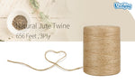 Vivifying Natural Jute Twine, 656 Feet 2mm Thick Brown Twine String for Garden, Crafts, Gifts Wrapping, Packing, Free, fast shipping to Canada
