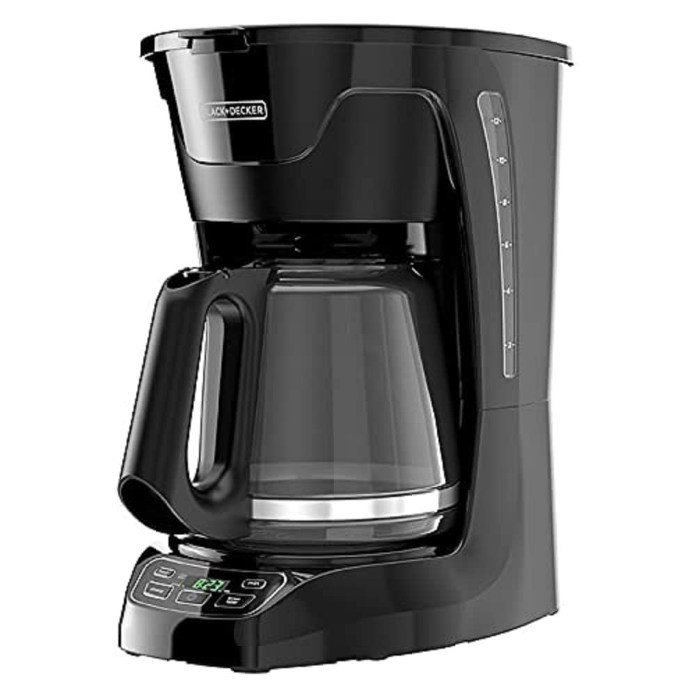 Programmable Digital Coffeemaker,12-Cup Coffee Machine, Black,Free Shipping