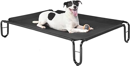 pettycare Elevated Outdoor Dog Bed - Dog Cots beds for Medium Dogs, Waterproof Raised Dog Bed Easy to Assemble, Cooling Elevated Dog Bed with Teslin Mesh, Durable, Non Slip, Up to 40 lbs,Black,FREE SHIPPING, Delivery 1 week .