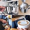 Milk Frothing Pitcher, 32oz Steaming Pitcher Stainless Steel Espresso Machine Accessories for Coffee Bar, Cappuccino Barista Tools Milk Jug Steamer Frother Cup with Decorating Latte Art Pen,free and fast delivery.