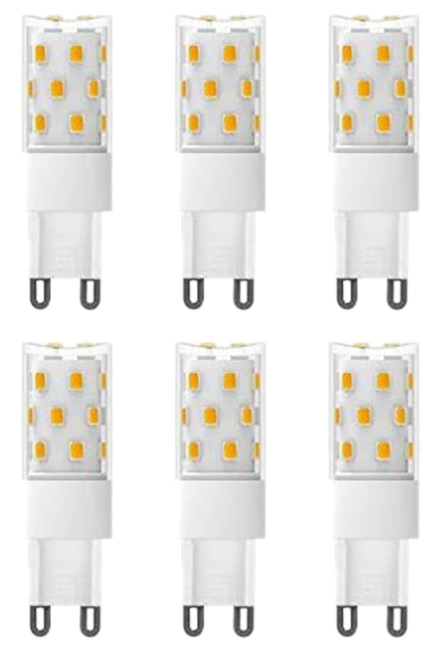 G9 LED Light Bulb,Bi Pin, 6Watt,  60W Equivalent ,600 lumens, Flicker Free, Dimmable, CETL/ETL (4-Pack)