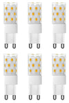 G9 LED Light Bulb,Bi Pin, 6Watt,  60W Equivalent ,600 lumens, Flicker Free, Dimmable, CETL/ETL (4-Pack)