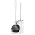 Cymak Toilet Plunger and Bowl Brush Combo for Bathroom Cleaning