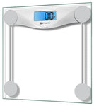 Digital Body Weight Bathroom Scale, Large Blue LCD Backlight Display, High Precision Measurements,6mm Tempered Glass, 400 Pounds