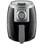 Cymak TurboFry 2-Quart Air Fryer, Personal Compact Healthy Fryer w/ Adjustable Temperature Control, 60 Minute Timer and Dishwasher Safe Basket, Black