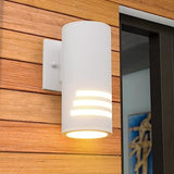 Modern Porch Light Outdoor Wall Lamp Weather-Proof Cylinder Wall Sconce Suitable for Garden & Patio Matte White Finished[ UL-Listed ]FAST DELIVERY.