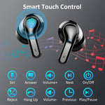 Wireless Earbuds, Bluetooth Headphones 5.3 NEW Ear Buds with 4 ENC Noise Cancelling Mic, Deep Bass HiFi Stereo 40H in Ear Earphones with LED Display, IP7 Waterproof Wireless Headphones for Android iOS