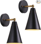 Modern Black Wall Sconces Lighting, 2 Pack Gold Rustic Wall Sconce Fixture Farmhouse Wall Lamp Simplicity Bronze Finish Arm Swing Industrial Wall Lights for Bedroom,Living Room,Reading,Kitchen, Certification ETL, Delivery 1 week, Free shipping to Canada.