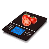 Food Nutrition Scale,Max 5kg/11Ib Digital Food Scale with Nutrition Facts Display,Tempered Glass Accurate Grams Calculator,Weight Loss Scale for Fruit Vegetable Baking,Black,Free shipping,fast delivery.