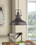 Farmhouse Pendant Light, 1-Light Industrial Hanging Light Fixture 11-inch, Oil Rubbed Bronze Finish,ETL listed, Free and fast shipping