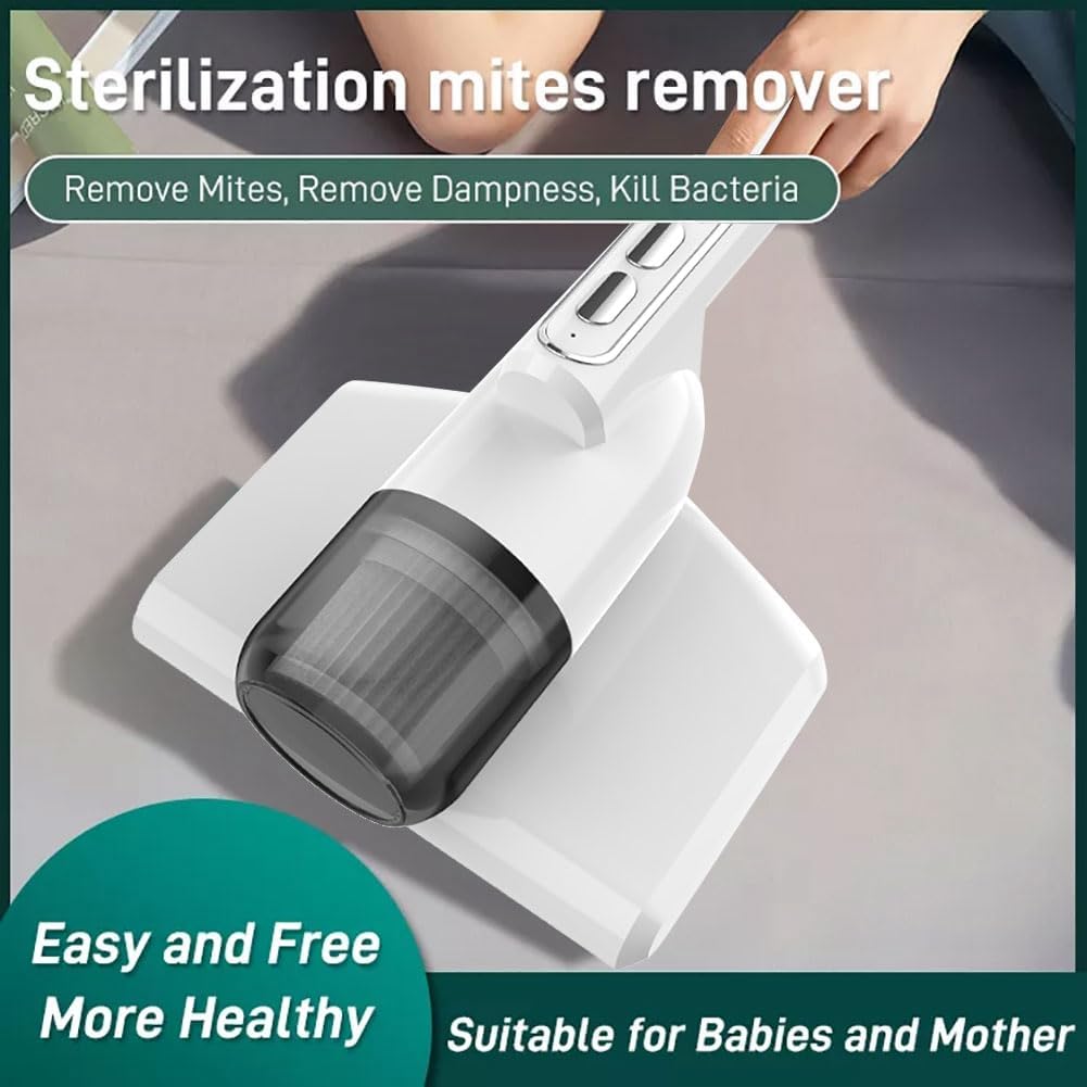 Low Noise Small Mite Remover Wireless Charging UV Mite Remover Bed Vacuum Cleaning Machine White,fastand free shipping.