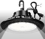 LED High Bay Light UFO 150W , 22500LM 5000K Commercial Lights 150LM/W 1-10v Dimmer High Bay LED Light IP65 Warehouse Workshop DLC/ETL Listed 6' Cable 5 Yr Warranty,free shipping to Canada, fast delivery.
