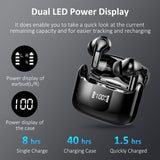 Wireless Earbuds, Bluetooth Headphones 5.3 NEW Ear Buds with 4 ENC Noise Cancelling Mic, Deep Bass HiFi Stereo 40H in Ear Earphones with LED Display, IP7 Waterproof Wireless Headphones for Android iOS