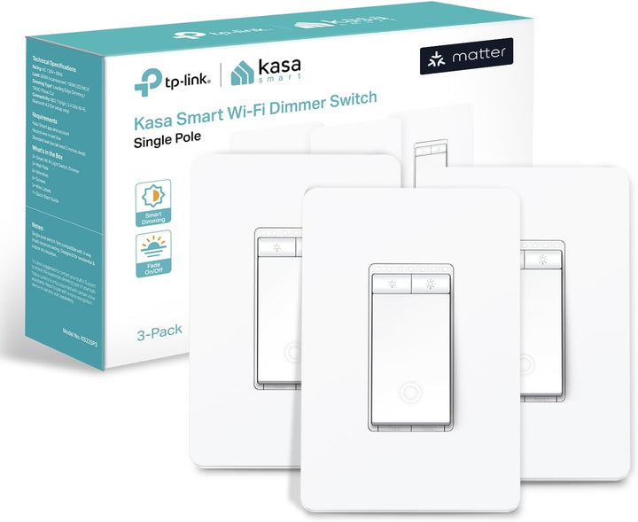 Smart Wi-Fi Dimmer Switch by TP-Link (KS225P3) - Neutral Wire and 2.4GHz Wi-Fi Connection Required, Works with Apple Home, Alexa & Google Home, No Hub Required