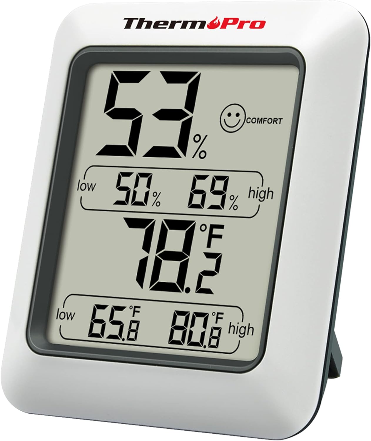 Digital Hygrometer Indoor Thermometer with Max/Min Records Room Thermometer and Humidity Monitor with Large LCD Display Humidity Meter for Baby,Fast and free delivery.