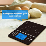 Food Nutrition Scale,Max 5kg/11Ib Digital Food Scale with Nutrition Facts Display,Tempered Glass Accurate Grams Calculator,Weight Loss Scale for Fruit Vegetable Baking,Black,Free shipping,fast delivery.