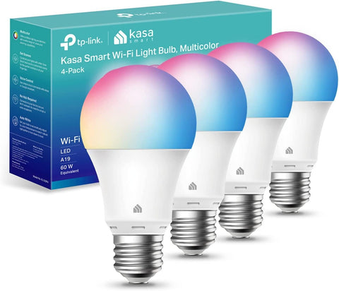 New Smart Bulb, Full Colour Changing Dimmable Smart WiFi Light Bulb Compatible with Alexa and Google Home, A19, 9W 800 Lumens,2.4Ghz only, No Hub Required
