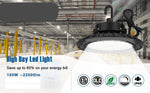 LED High Bay Light UFO 150W , 22500LM 5000K Commercial Lights 150LM/W 1-10v Dimmer High Bay LED Light IP65 Warehouse Workshop DLC/ETL Listed 6' Cable 5 Yr Warranty,free shipping to Canada, fast delivery.