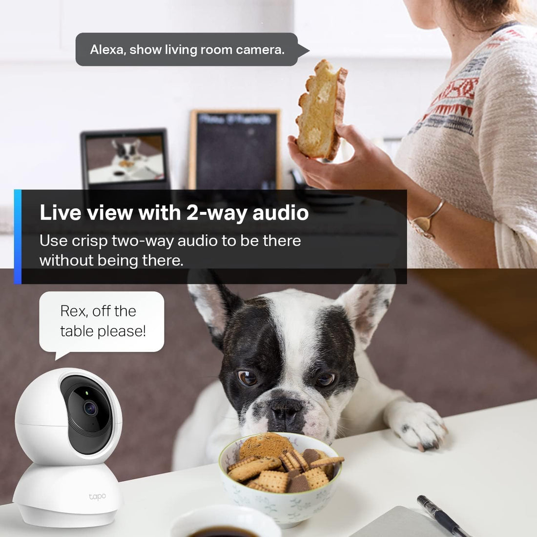 TP-Link Tapo Smart Pan/Tilt Indoor Security Camera, 360° Motion Tracking, 1080p Full HD WiFi Camera for Pet/Baby, Night Vision, 2-Way Audio, 128 GB Local Storage, Works w/Alexa &amp; Google (Tapo C200),Fast and free delivery.