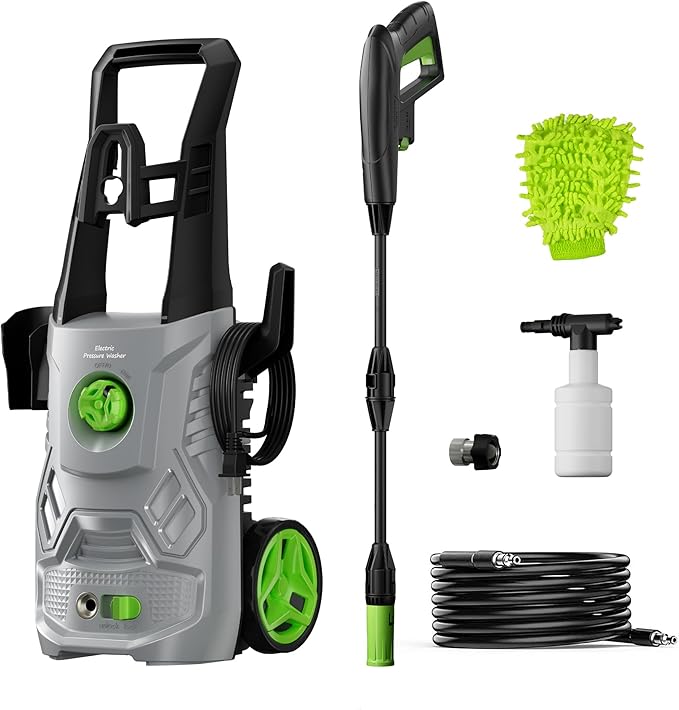Pressure Washer, 4000PSI 2.6 GPM Max Power Washer with Foam Cannon 23FT Hose PATOOLIO Electric High Pressure Washer for Fences, Patios, Decks, Patios and Cars Visit the Patoolio Store,Free and fast delivery.