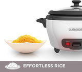 BLACK+DECKER 2-in-1 Rice Cooker & Food Steamer -  Automatic Keep Warm, Nonstick Bowl, Steaming Basket - Effortless Cooking