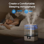 6L Humidifiers for Bedroom Large Room Home. Cool Mist Top Fill Humidifier for Baby Nursery and Plants, 26dB Quiet, Nightlight, 50H Runtime, Oil Diffuser, 360° Nozzle Anti-dry Burn Black,fast and free delivery.