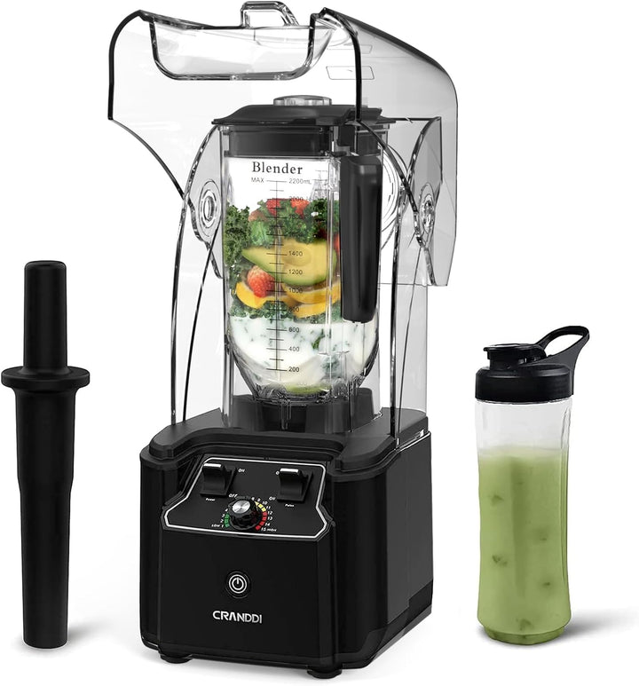 Commercial Quiet Blender, Soundproof Blenders, 2200 Watt Powerful Professional Kitchen Blender with BPA-Free 80oz Pitcher, Smoothie Blender for Commercial and Home K90 (Black),Free shipping,fast delivery.