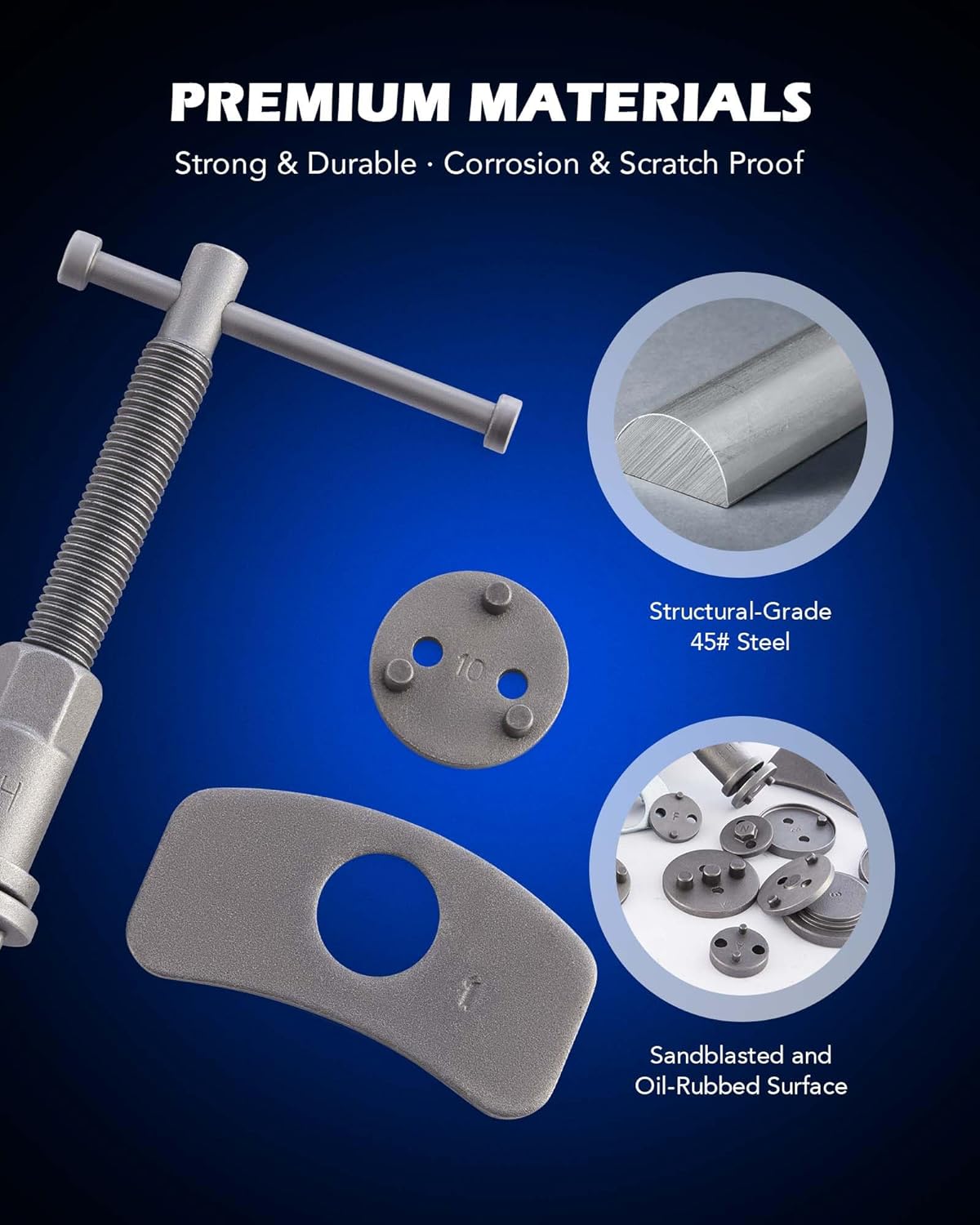 Motor Tech 24pcs Brake Caliper Tool, Heavy Duty Brake Caliper Compression Tool Caliper Piston Tool for Brake Pad Replacement Reset, with Thrust Bolt Assemblies Retaining Plates 18 Disc Adapters,free and fast shipping.