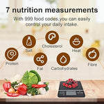 Food Nutrition Scale,Max 5kg/11Ib Digital Food Scale with Nutrition Facts Display,Tempered Glass Accurate Grams Calculator,Weight Loss Scale for Fruit Vegetable Baking,Black,Free shipping,fast delivery.