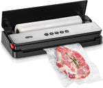 kitchen Vacuum Sealer Machine, Multi-Functional Food Sealer, Built-in Cutter & Bag Storage, Globefish Technology for High-Speed Continuous Working, Food Vacuum Sealer with Vacuum Bags & Roll Bag.Free and fast delivery.