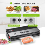 kitchen Vacuum Sealer Machine, Multi-Functional Food Sealer, Built-in Cutter & Bag Storage, Globefish Technology for High-Speed Continuous Working, Food Vacuum Sealer with Vacuum Bags & Roll Bag.Free and fast delivery.