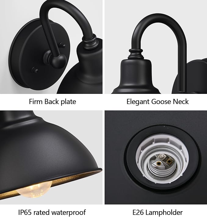 Outdoor Goose Valley -Style barn Lamps, Small and Delicate Classic Porch Farmhouse Lamps, Used for The Front Door of The Terrace Garage ,UL Certification., free and fast delivery.