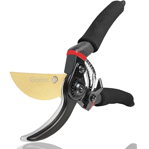 8" Professional Premium Titanium Bypass Pruning Shears (GPPS-1003), Hand Pruners, Garden Clippers..Fast and free shipping