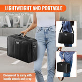 Makeup Train Case Large Storage 3 Tiers, Convenient Carry With Handle, Strap, Professional Waterproof Oxford Makeup Storage Organizer Box, Heavy Duty Make Up Carrier, Black,Free and Fast delivery.