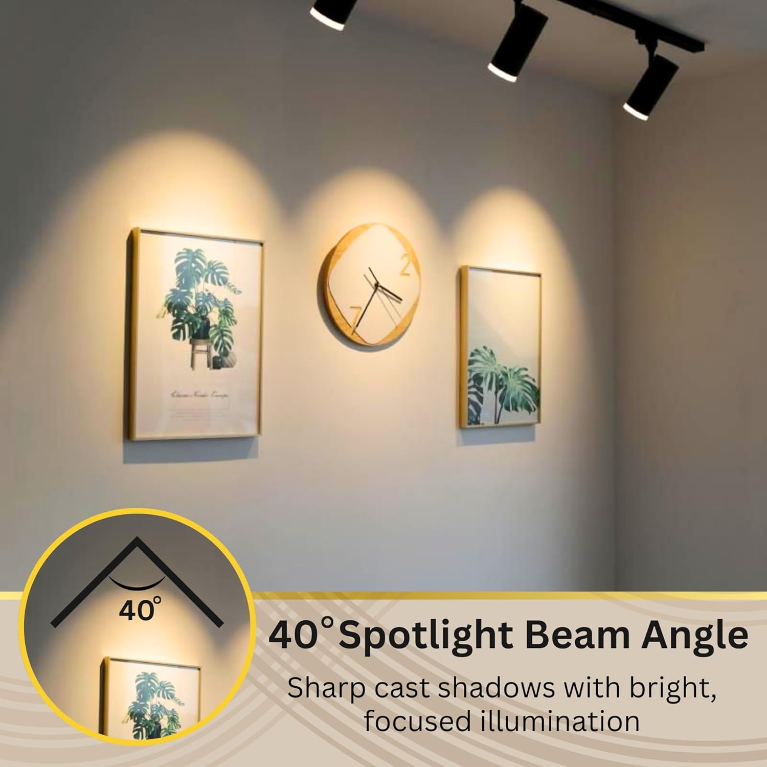 PAR16 LED Bulb, 7W-50W Equivalent, E26 Base Natural White 4000K, 490LM, CRI80, Dimmable, CUL (6-Pack)