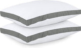 Bedding Bed Pillows for Sleeping Queen Size (Grey), Set of 2, Cooling Hotel Quality, Gusseted Pillow for Back, Stomach or Side Sleepers,Size 20"x30".Free shipping fast delivery