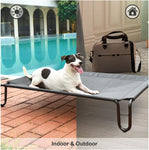 pettycare Elevated Outdoor Dog Bed - Dog Cots beds for Medium Dogs, Waterproof Raised Dog Bed Easy to Assemble, Cooling Elevated Dog Bed with Teslin Mesh, Durable, Non Slip, Up to 40 lbs,Black,FREE SHIPPING, Delivery 1 week .