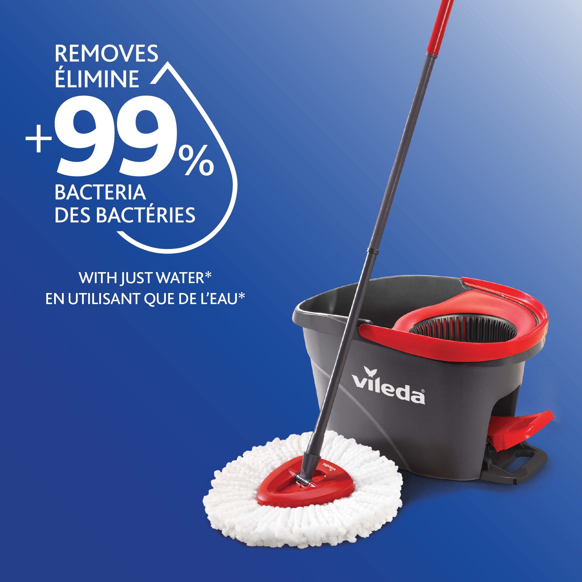 Vileda EasyWring Microfibre Spin Mop & Bucket Floor Cleaning System