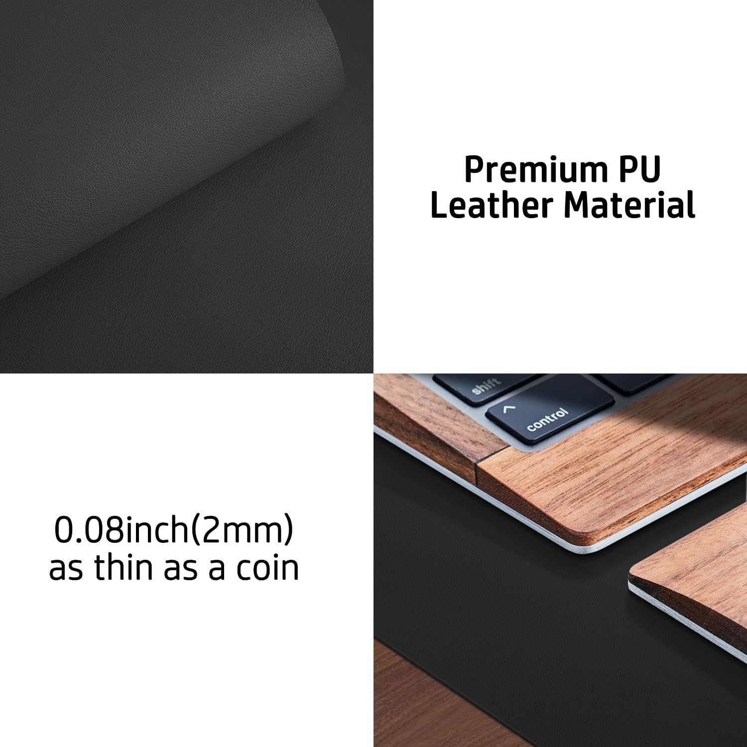 Aothia Leather Desk Pad Protector,Mouse Pad,Office Desk Mat, Non-Slip PU Leather Desk Blotter,Laptop Desk Pad,Waterproof Desk Writing Pad for Office and Home (Black,31.5" x 15.7"),free and fast delivery.