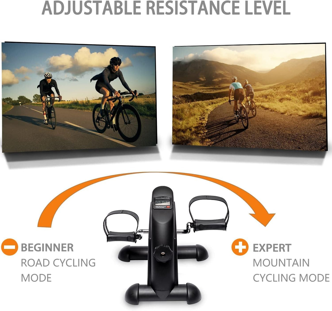 Cymak Mini Exercise Bike Pedal Exerciser with LCD Monitor for Leg and Arm Recovery