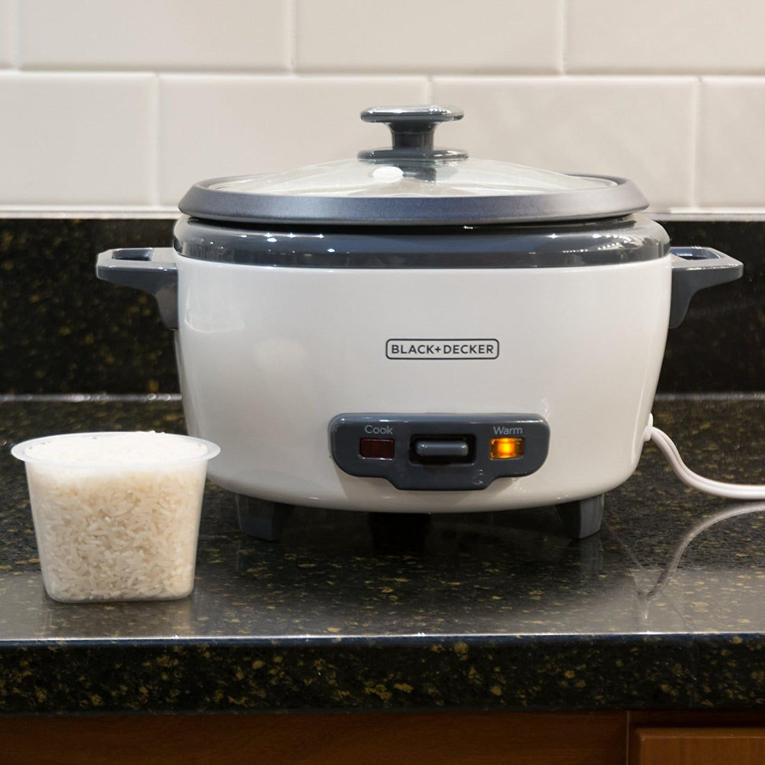 BLACK+DECKER 2-in-1 Rice Cooker & Food Steamer -  Automatic Keep Warm, Nonstick Bowl, Steaming Basket - Effortless Cooking