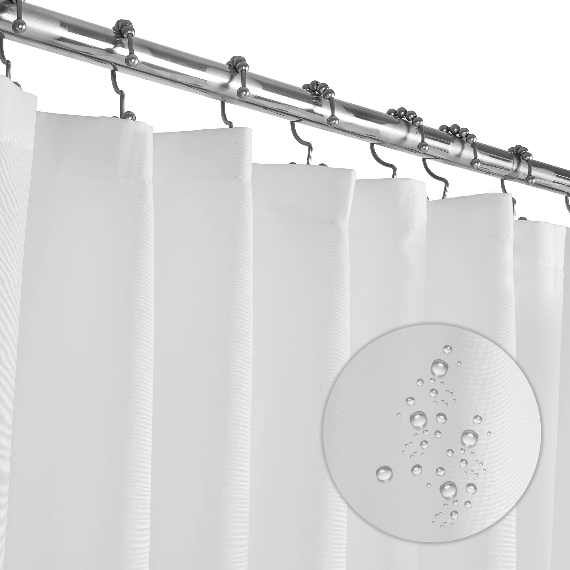 Cymak PEVA 8G Bathroom Shower Curtain Liner Clear, 8G Heavy Duty Waterproof Shower Curtain Liner
