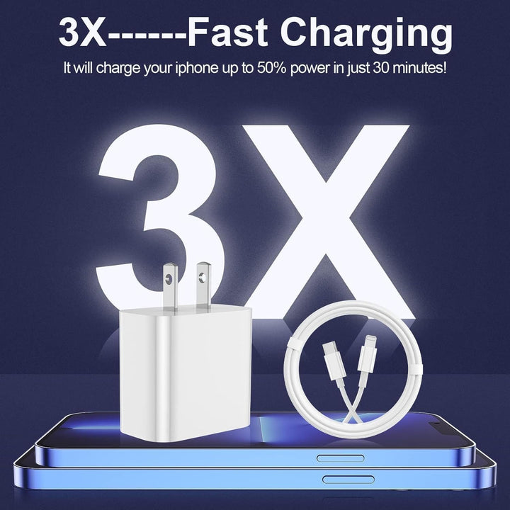 iPhone Charger Apple Charger,[Apple MFi Certified]2 Pack Apple Type C Wall Charger Block with 2 Pack [6FT&10FT] Long USB C to Lightning Cable for iPhone 14/13/12/12 Pro Max/11/Xs Max/XR/X,AirPods Pro