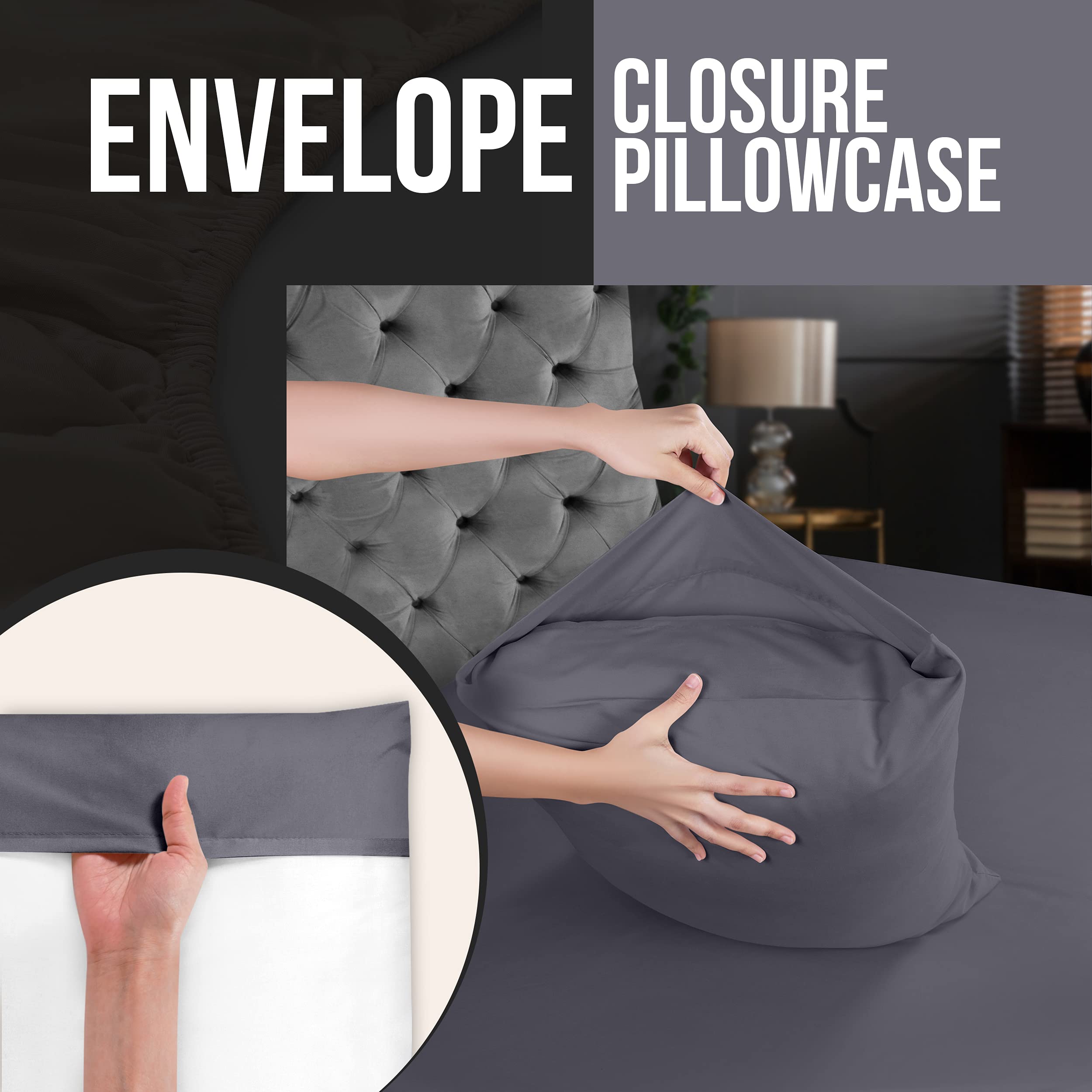 Cymak Bedding Bed Sheet Set - 3 Piece Twin Bedding - Soft Brushed Microfiber Fabric - Shrinkage & Fade Resistant - Easy Care