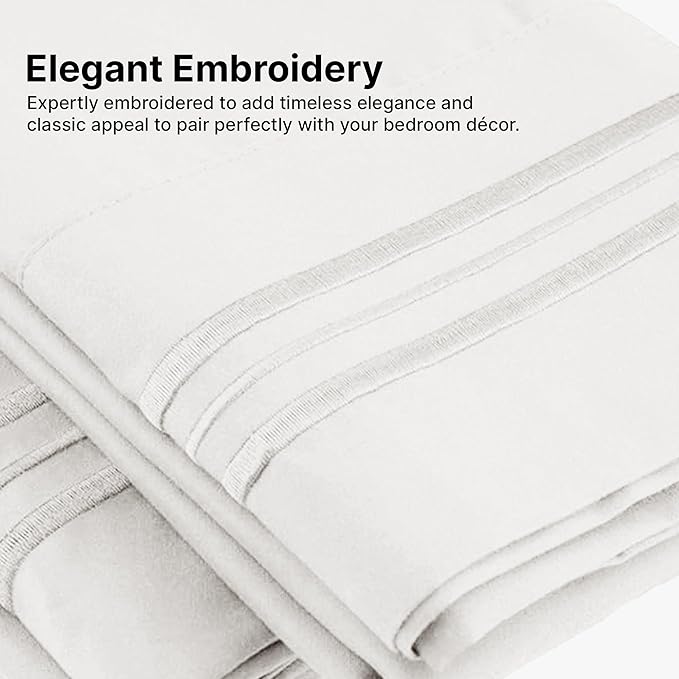 Queen Pillow Cases Set of 2 - Ultra Soft Hotel Quality Pillowcase Covers - Comfy Bedding for Women, Men, Kids and Teens - Machine Washable Pillow Protectors - 2 Pieces Set - Queen Size Antique White,fast and free delivery.