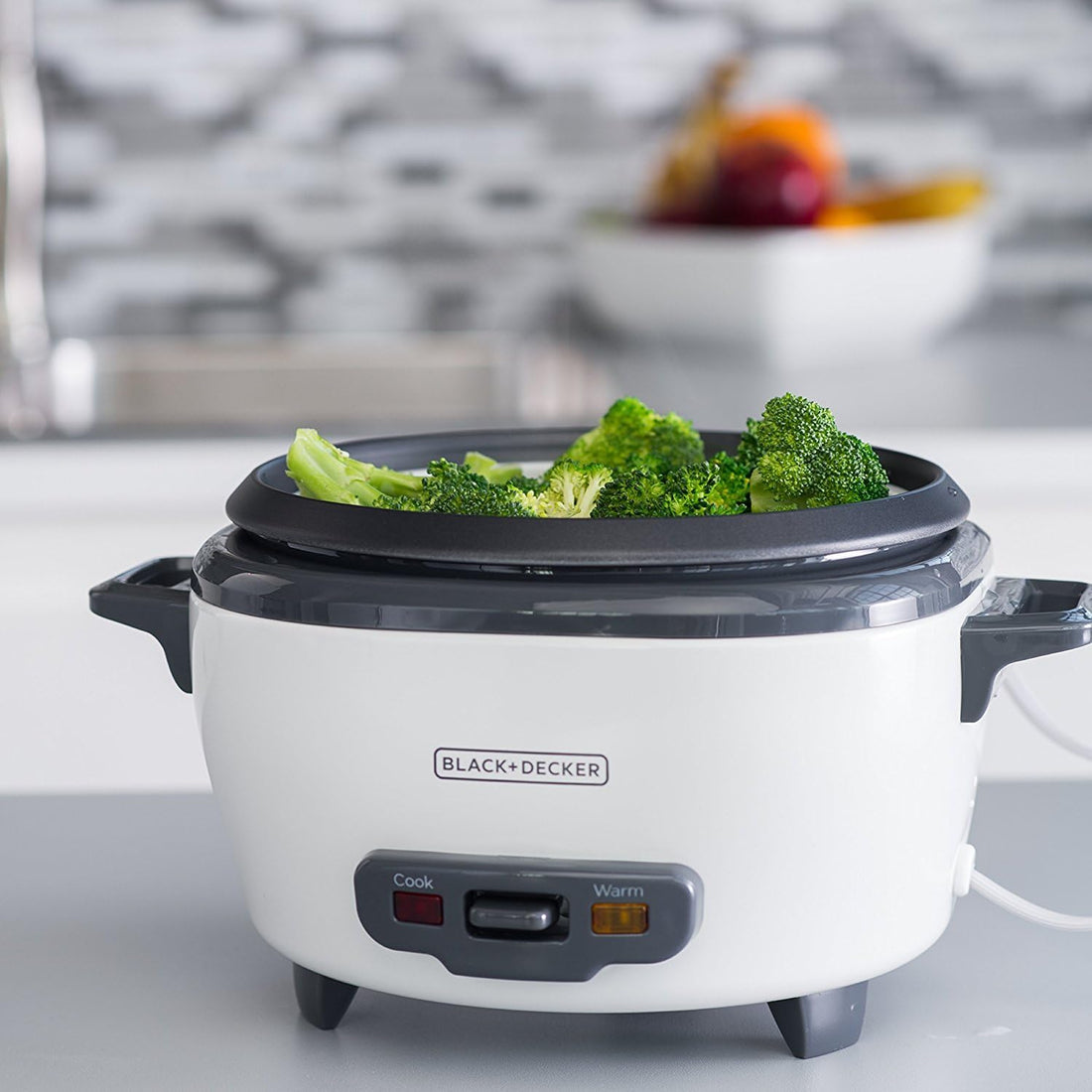 BLACK+DECKER 2-in-1 Rice Cooker & Food Steamer -  Automatic Keep Warm, Nonstick Bowl, Steaming Basket - Effortless Cooking