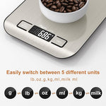 Food Scale, 11lb Digital Kitchen Scales Weight Ounces and Grams for Cooking and Baking, 6 Units with Tare Function (Battery Included)Free shipping,fast delivery